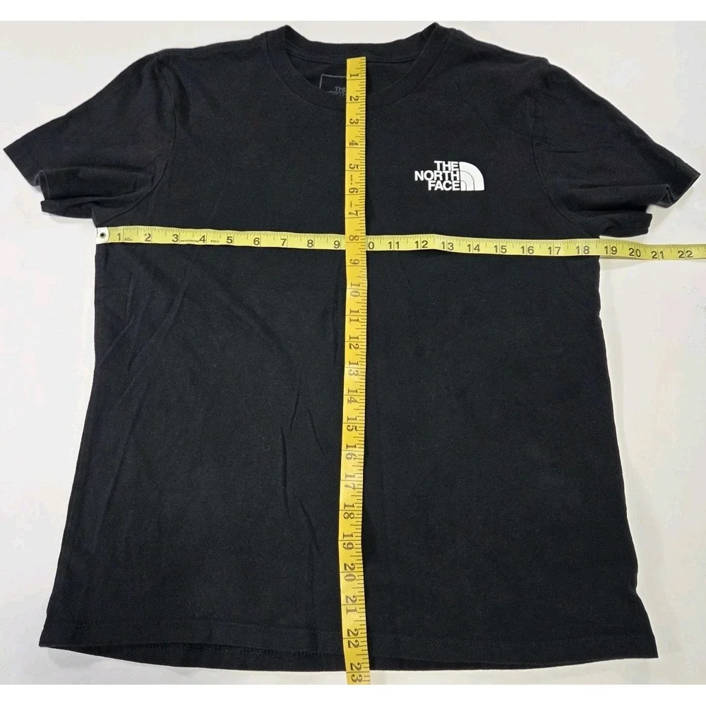 The North Face Never Stop Exploring Red Logo Black T Shirt Men's Small